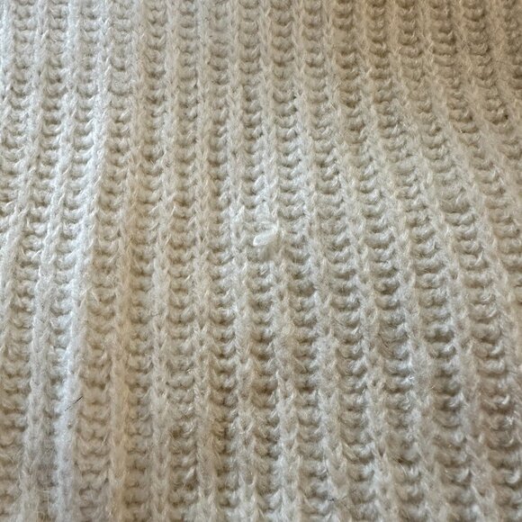 Women's S Express White Oversized Turtleneck High Low Cowl Neck Lightweight - Picture 8 of 8